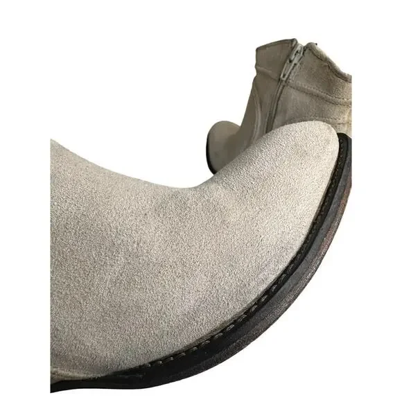 Rebels Beige Suede Nubuck Zip Booties Women’s 8.5 - Picture 6 of 13